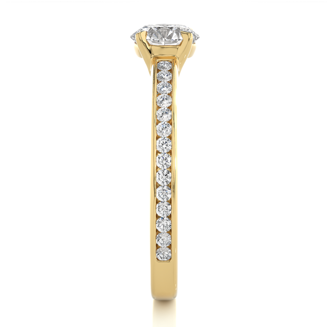 1.27 CTW Round Lab-Grown Diamond Channel Set Engagement Ring