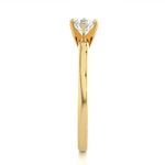 Load image into Gallery viewer, 0.47 CT Round Lab Grown Diamond Solitaire Engagement Ring | Gold Band
