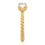 Load image into Gallery viewer, 0.98 CT Round Lab Grown Diamond Solitaire Engagement Ring | Gold Band
