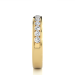 Load image into Gallery viewer, 0.52 CT Round Cut Lab Grown Diamond Channel Set Band  13 Stone IGI Certified
