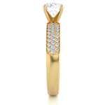 Load image into Gallery viewer, 1.02 CTW Round Lab-Grown Diamond Engagement Ring with Pave Set E-F / VVS-VS
