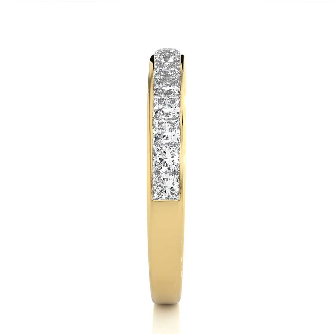 0.98 CT Princess Cut Lab Grown Diamond Eternity Band  15 Stone IGI Certified