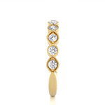 Load image into Gallery viewer, 0.69 CT Round Cut Lab Grown Diamond Bezel &amp; Prong Set Band  10 Stone IGI Certified
