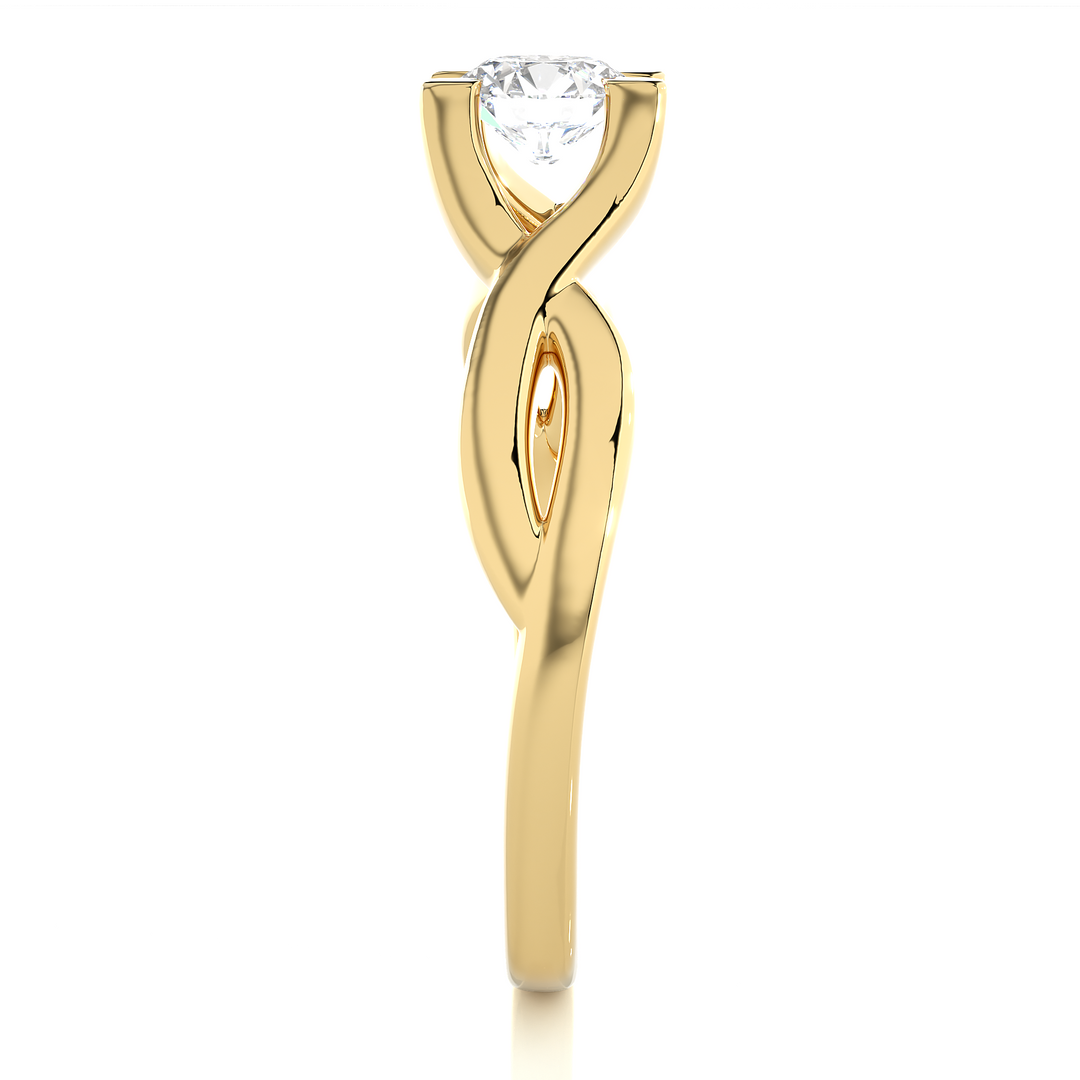 0.47 CT Lab Grown Diamond Infinity Engagement Ring | Gold Band