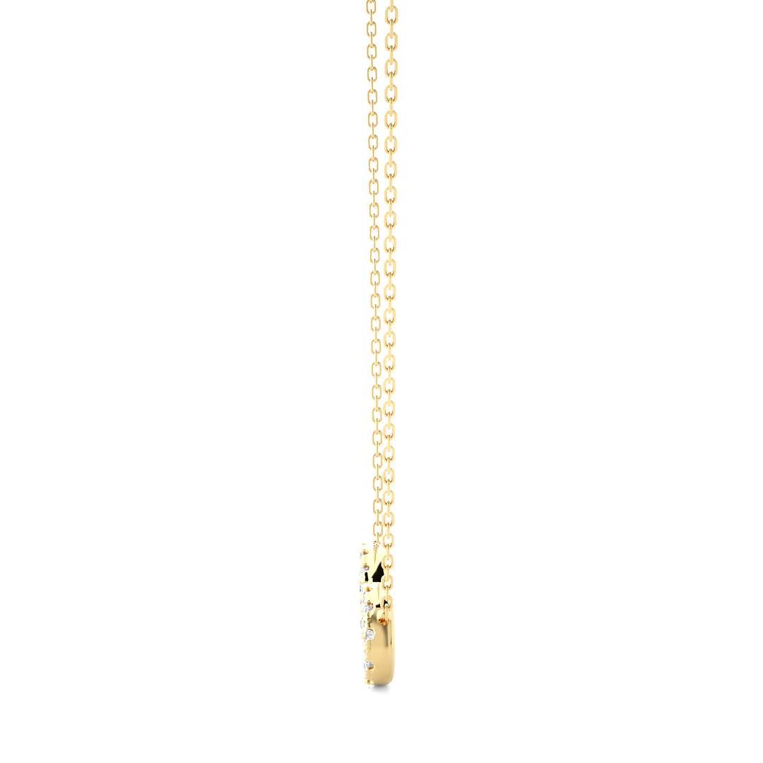 0.39 CT Lab-Grown Diamond Infinity Pendant Necklace | Solid Gold | 25 Round Diamonds