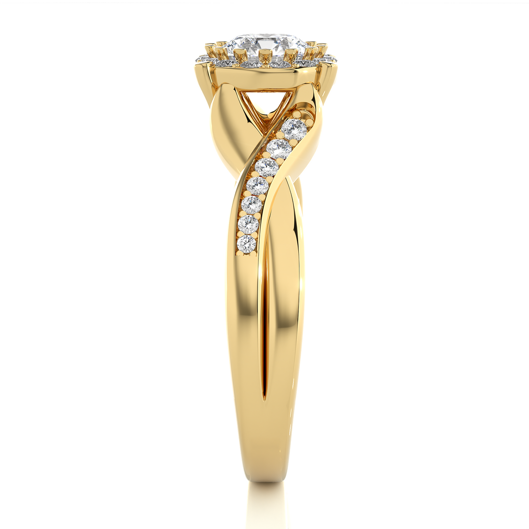 0.83 Carat Vintage Style Lab-Grown Round Diamond Ring | Timeless Elegance