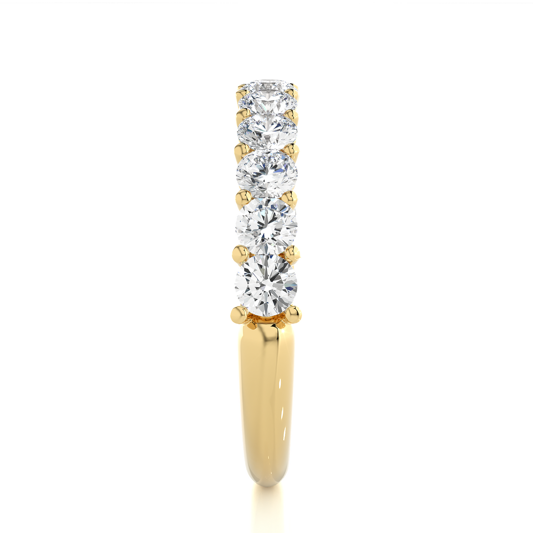 0.60 CT Round Cut Lab Grown Diamond Channel Set Band  11 Stone IGI Certified