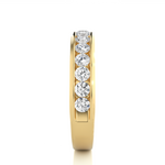 Load image into Gallery viewer, 0.92 CT Round Cut Lab Grown Diamond Channel Set Band  14 Stone IGI Certified
