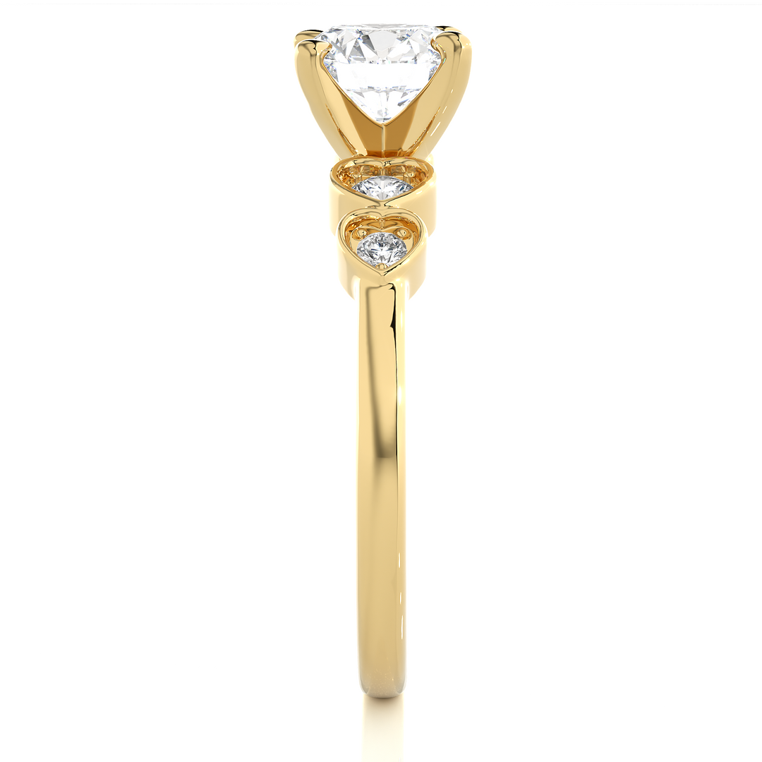 1.21 CTW Round Lab-Grown Diamond Engagement Ring with Prong & Claw Set E-F / VVS-VS