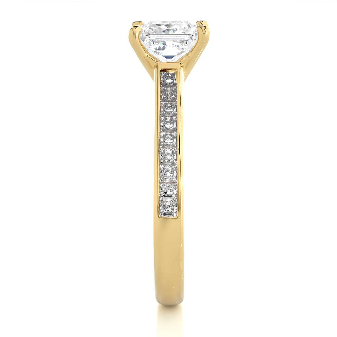 1.95 CTW Princess Cut Lab-Grown Diamond Channel Set Engagement Ring E-F / VVS-VS