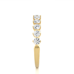 Load image into Gallery viewer, 0.57 CT Round Cut Lab Grown Diamond Prong Set Band  11 Stone IGI Certified
