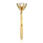 Load image into Gallery viewer, 1.18 CT Round Lab Grown Diamond Solitaire Engagement Ring | Six Prong Gold Band
