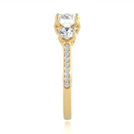 Load image into Gallery viewer, 1.91 CT All Round Lab Grown Diamond Three Stone Ring | 55 Stone Gold Band
