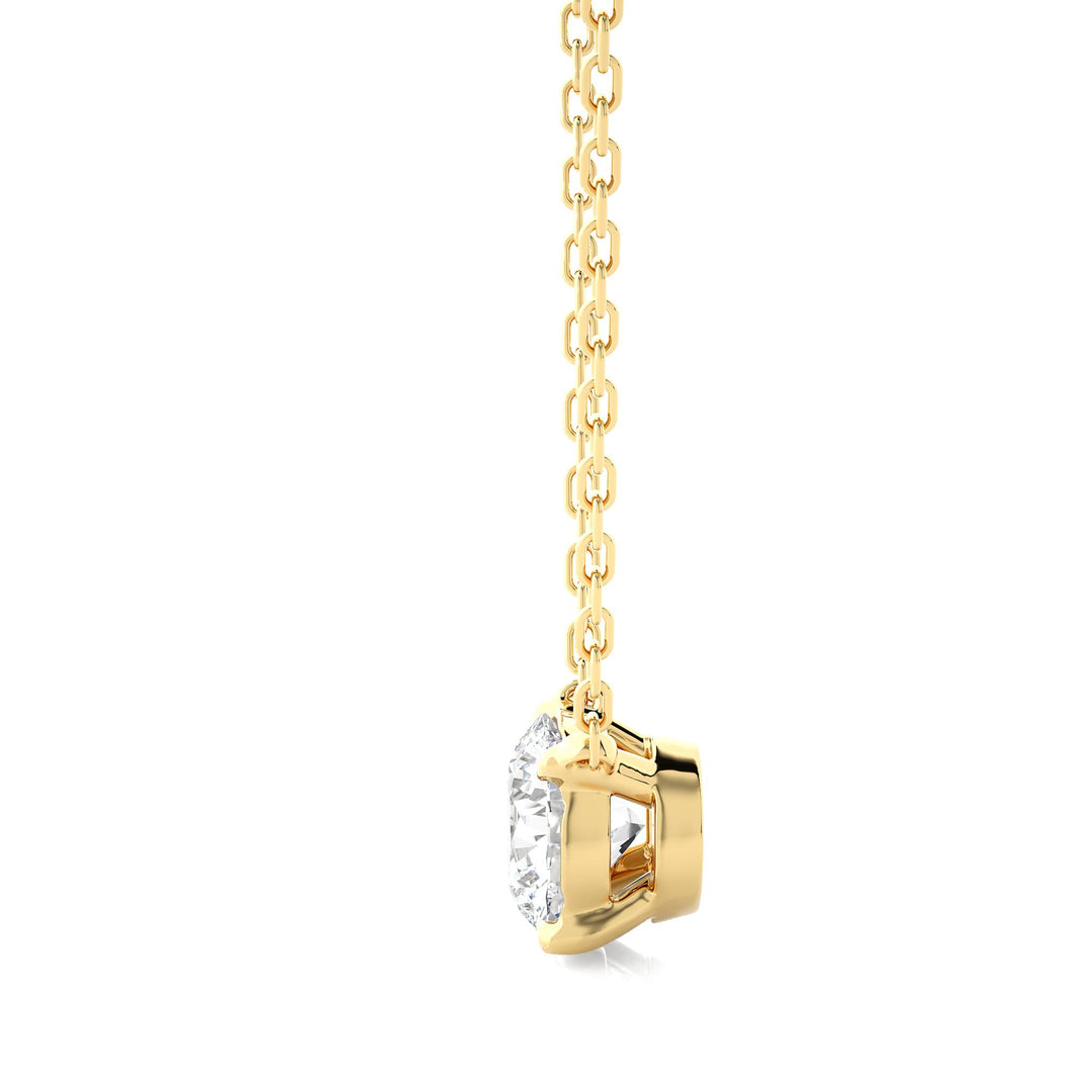 1.03 CT Lab-Grown Diamond Solitaire Pendant Necklace | Round Cut | 4-Prong | Solid Gold