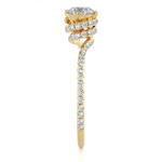 Load image into Gallery viewer, 0.84 CTW Round Lab-Grown Diamond Twisted Engagement Ring E-F / VVS-VS
