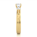 Load image into Gallery viewer, 0.96 CT Princess Cut Three Stone Lab Grown Diamond Ring with Round Side Stones

