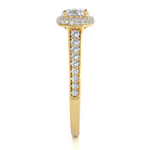 Load image into Gallery viewer, 0.92 CT Round Diamond Halo Lab Grown Ring with 59 Stones
