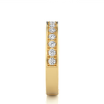 Load image into Gallery viewer, 0.49 CT Round Cut Lab Grown Diamond Bold Prong Set Band  14 Stone IGI Certified

