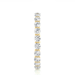 Load image into Gallery viewer, 1.09 CT Round Lab Grown Diamond Bar Set Eternity Band | 24 Stone Gold Ring
