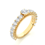 Load image into Gallery viewer, 2.53 CTW Round Lab-Grown Diamond Engagement Ring with Milgrain Detailing E-F / VVS-VS
