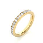 Load image into Gallery viewer, 0.96 CT Round Lab Grown Diamond Channel Set Eternity Band | 32 Stone Gold Ring
