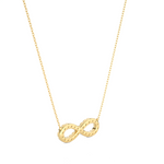 Load image into Gallery viewer, 0.39 CT Lab-Grown Diamond Infinity Pendant Necklace | Solid Gold | 25 Round Diamonds
