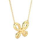 Load image into Gallery viewer, 0.31 CT Lab-Grown Diamond Butterfly Pendant Necklace | Solid Gold | 38 Round Diamonds
