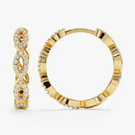 Load image into Gallery viewer, Twisted Hoop Lab-Grown Diamond Earrings 0.23 CTW – 80 Round Stones | 10K, 14K, 18K Gold | IGI Certified
