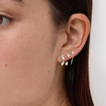 Load image into Gallery viewer, Marquise Lab-Grown Diamond Connector Chain Earrings 0.20 CTW – 2 Stones | Double Piercing Dangle | 10K, 14K, 18K Gold | IGI Certified
