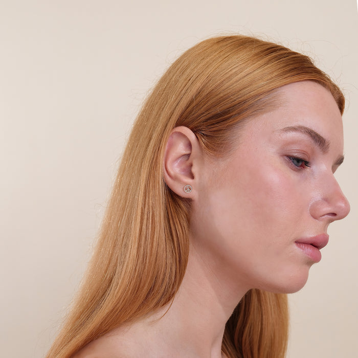 Round Lab-Grown Diamond Y-Shaped Circle Earrings 0.15 CTW – 60 Stones | 10K, 14K, 18K White, Yellow & Rose Gold | IGI Certified