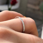 Load image into Gallery viewer, 18K White Gold Classic Round Brilliant Cut Diamond Half Eternity Ring

