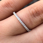 Load image into Gallery viewer, 18K White Gold Classic Round Brilliant Cut Diamond Half Eternity Ring
