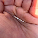 Load image into Gallery viewer, 10K Yellow Gold Round Cut Diamond Micro Pave Half Eternity Wedding Band Ring
