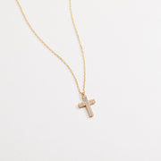Lab-Grown Diamond Cross Pendant Necklace – 0.34 Ct Dainty Religious Jewelry