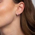 Load image into Gallery viewer, Lab-Grown Diamond Cross Stud Earrings – 0.36 Ct | Faith Jewelry for Women
