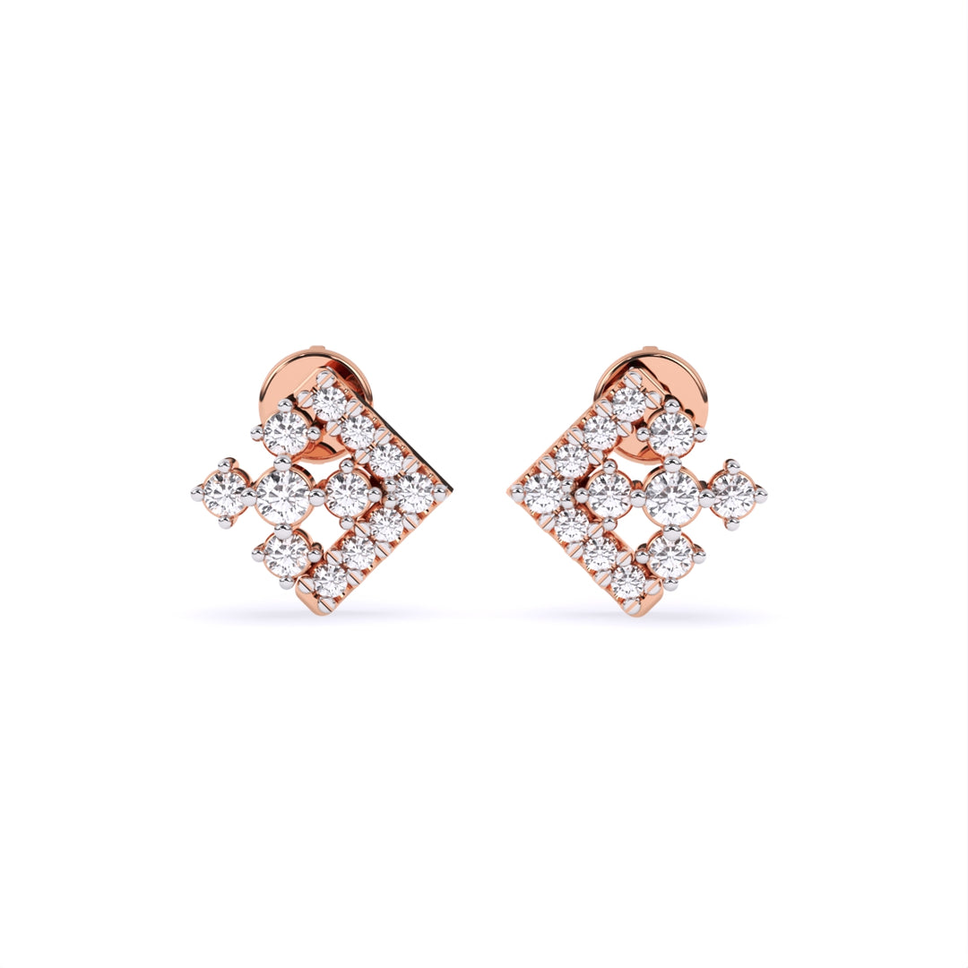 Round Lab-Grown Diamond Arrow Earrings 0.23 CTW – 24 Stones | 10K, 14K, 18K White, Yellow & Rose Gold | IGI Certified
