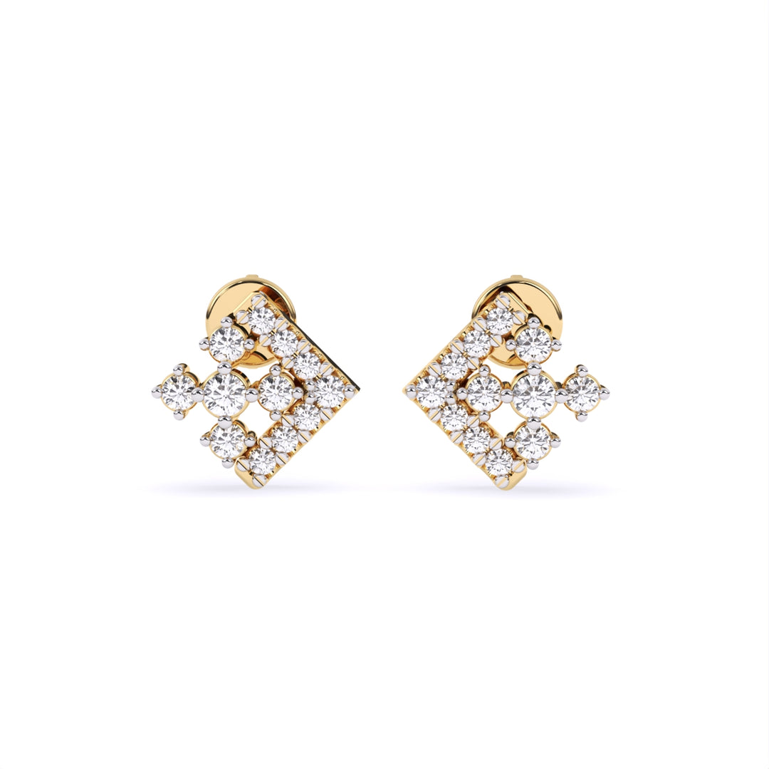 Round Lab-Grown Diamond Arrow Earrings 0.23 CTW – 24 Stones | 10K, 14K, 18K White, Yellow & Rose Gold | IGI Certified