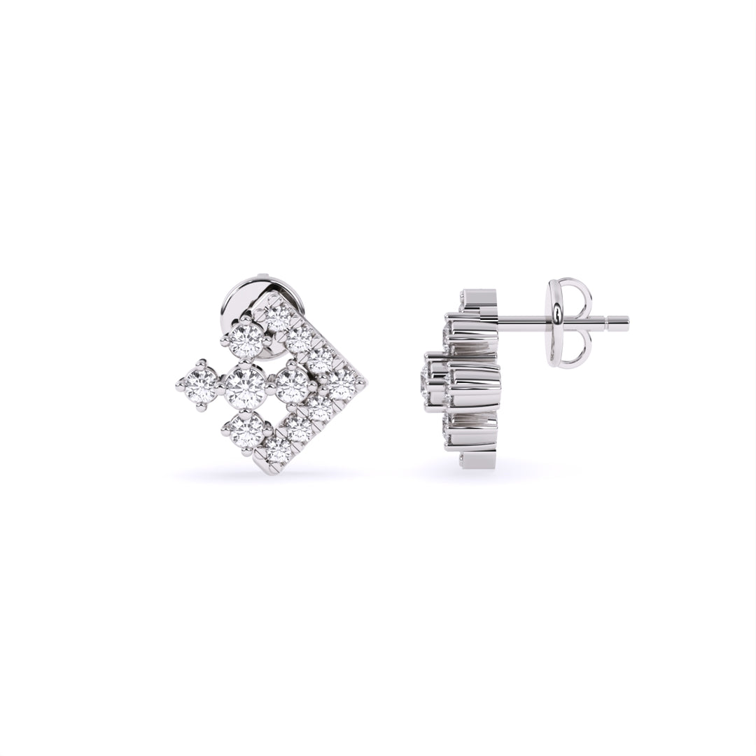 Round Lab-Grown Diamond Arrow Earrings 0.23 CTW – 24 Stones | 10K, 14K, 18K White, Yellow & Rose Gold | IGI Certified