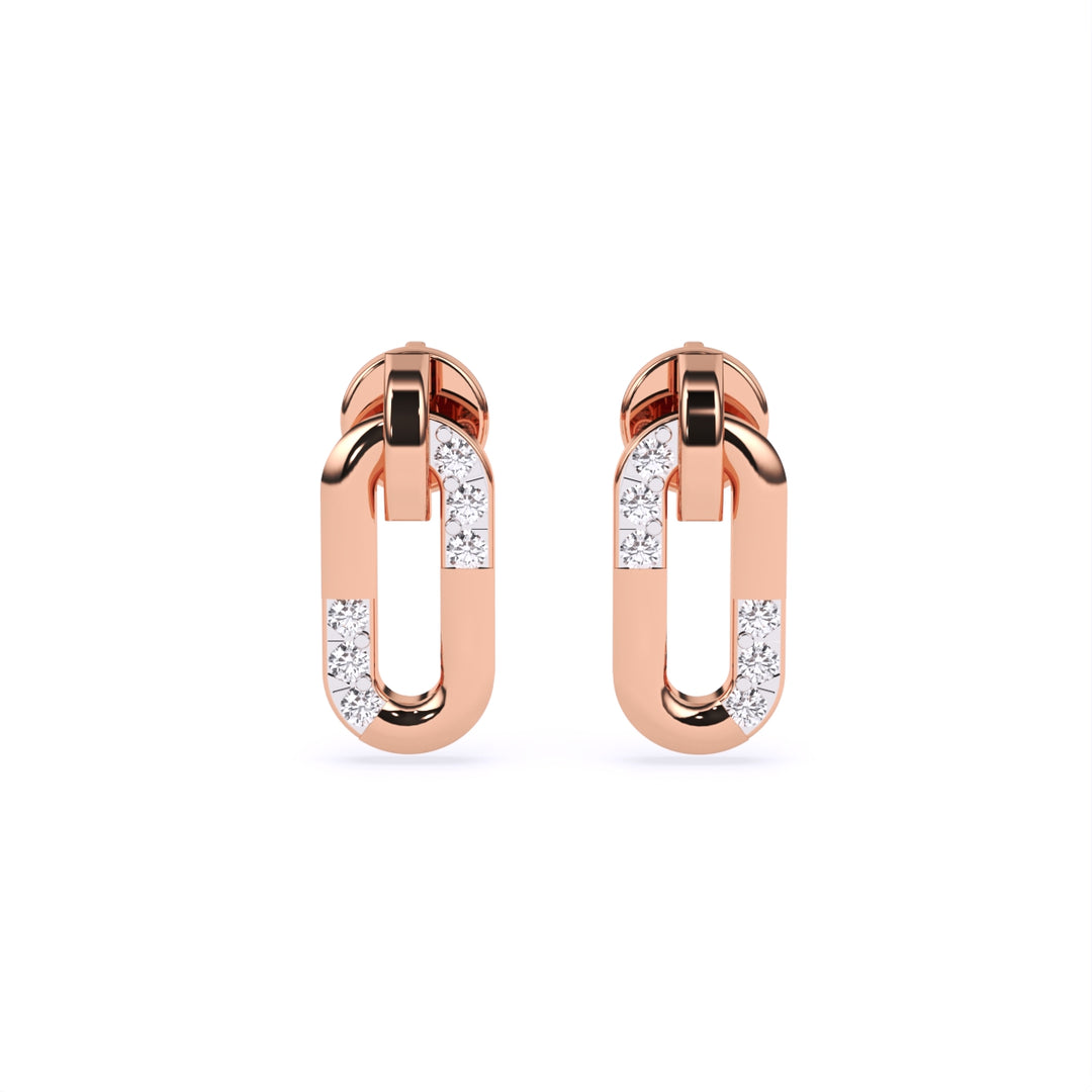 Round Lab-Grown Diamond Rounded Square Earrings 0.90 CTW – 12 Stones | Bezel Set | 10K, 14K, 18K White, Yellow & Rose Gold | IGI Certified
