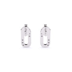 Load image into Gallery viewer, Round Lab-Grown Diamond Rounded Square Earrings 0.90 CTW – 12 Stones | Bezel Set | 10K, 14K, 18K White, Yellow &amp; Rose Gold | IGI Certified
