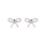 Load image into Gallery viewer, Round Lab Grown Diamond Knot Earrings 0.41 CTW – 58 Stones, 10K 14K 18K White Yellow Rose Gold, IGI Certified
