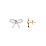 Load image into Gallery viewer, Round Lab Grown Diamond Knot Earrings 0.41 CTW – 58 Stones, 10K 14K 18K White Yellow Rose Gold, IGI Certified
