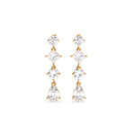 Load image into Gallery viewer, Round, Pear &amp; Princess Lab-Grown Diamond Dangle Earrings 5.24 CTW – 8 Stones | 10K, 14K, 18K White, Yellow &amp; Rose Gold | IGI Certified

