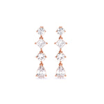 Load image into Gallery viewer, Round, Pear &amp; Princess Lab-Grown Diamond Dangle Earrings 5.24 CTW – 8 Stones | 10K, 14K, 18K White, Yellow &amp; Rose Gold | IGI Certified
