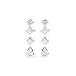 Load image into Gallery viewer, Round, Pear &amp; Princess Lab-Grown Diamond Dangle Earrings 5.24 CTW – 8 Stones | 10K, 14K, 18K White, Yellow &amp; Rose Gold | IGI Certified

