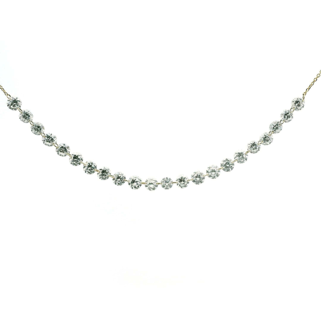 5.20 CTW Round Drilled Lab-Grown Diamond Strand Necklace (22pcs) – Invisible Set