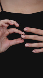 Load and play video in Gallery viewer, 10K Gold Classic Round Cut Open Diamond Ring

