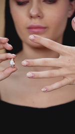 Load and play video in Gallery viewer, 10K Gold Round Cut Diamond Milgrain Solitaire Engagement Ring
