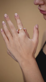 Load and play video in Gallery viewer, 0.81 CTW Toi Et Moi Pear Lab-Grown Diamond Ring in 14K Yellow Gold – IGI Certified
