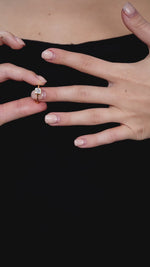 Load and play video in Gallery viewer, 18K Gold Asscher Cut Diamond Solitaire Engagement Ring
